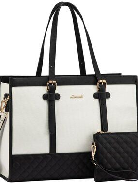 Laptop Bag for Women, 15.6 Inch Computer Tote Bags Purse for Work